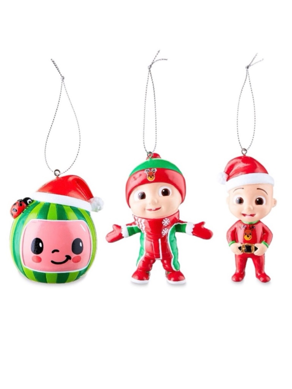 Kurt S. Adler “Cocomelon” 3pc. Christmas Ornament Set (NWT)